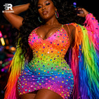 RAYO Satellite Round K9 Glass Sew On Rhinestones Two Holes Flat Back For Wedding Dress Shoes Bags DIY Garment Decoration