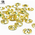 RAYO Satellite Round K9 Glass Sew On Rhinestones Two Holes Flat Back For Wedding Dress Shoes Bags DIY Garment Decoration