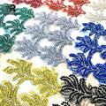 RAYO Newest Handmade 3D Floral Leaf Rhinestone Applique Adhesive Base Sew On Glue On Crystal Patch For Dress Bags Shoes DIY Clothing Decoration