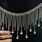 RAYO Teardrop Crystal Tassel Claw Chain Trim Sew On For Wedding Evening Stage Dress Shoe Bag DIY Ornament