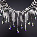RAYO Teardrop Crystal Tassel Claw Chain Trim Sew On For Wedding Evening Stage Dress Shoe Bag DIY Ornament